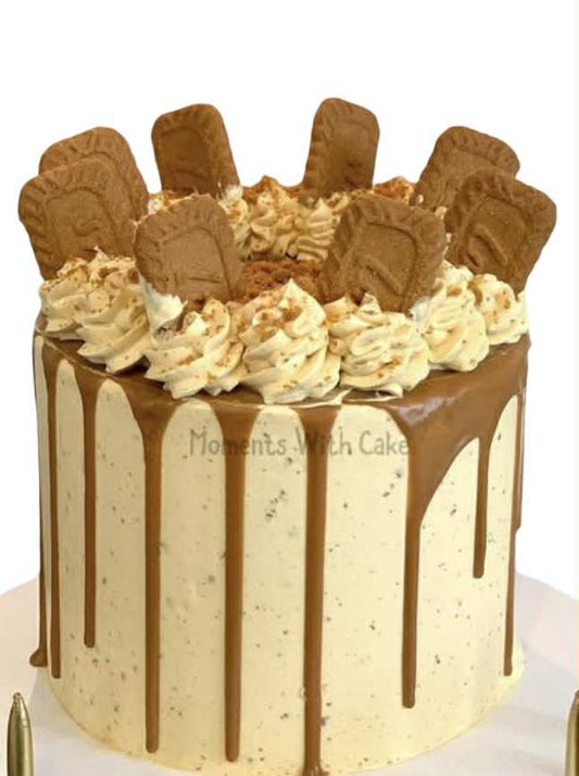 Biscoff Drip Cake. Vanilla Mud Cake