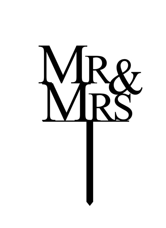 Mr & Mrs Acrylic Cake Topper
